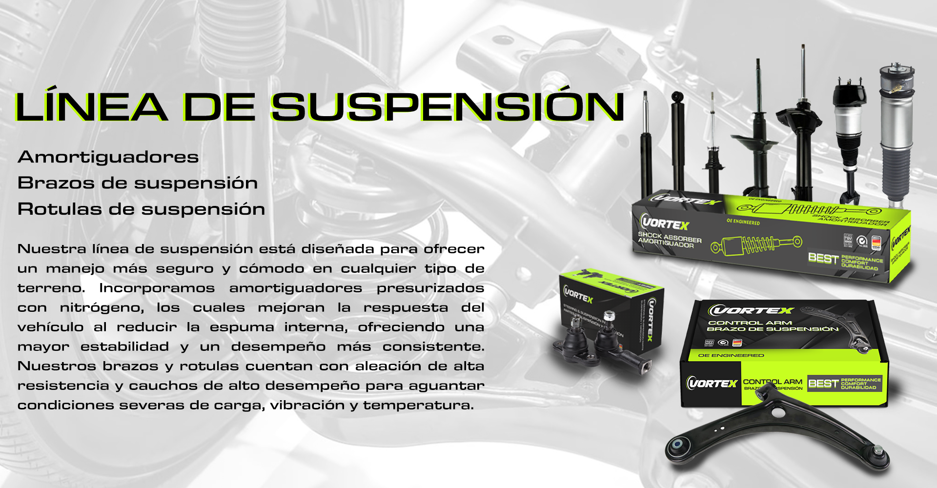 Suspensión para web